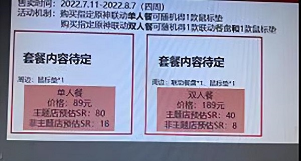 原神联动必胜客价格介绍